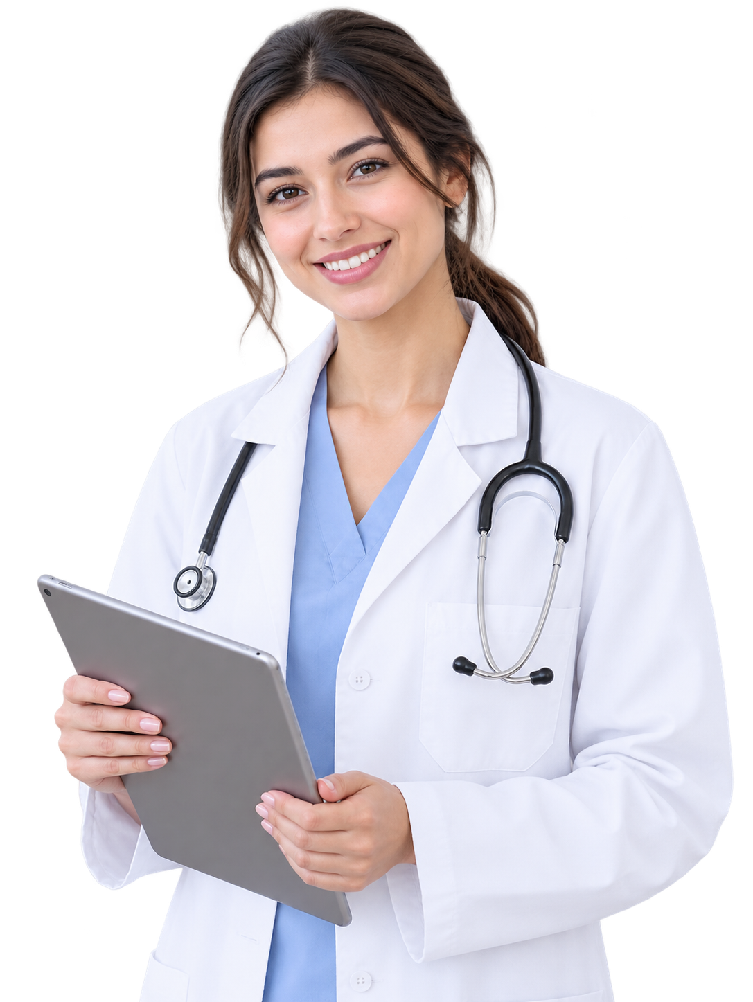 Physician holding a tablet, representing the practices Right Way Medical Billing serves